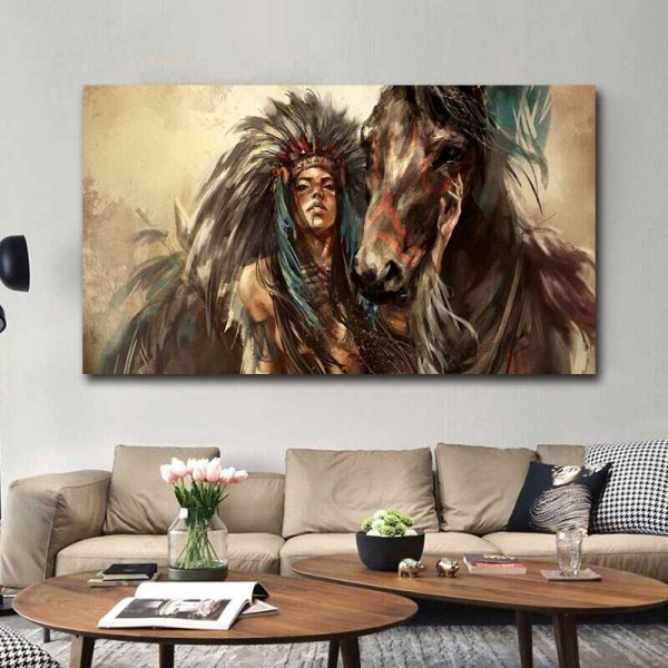 Leinwandbild Indianerpferd