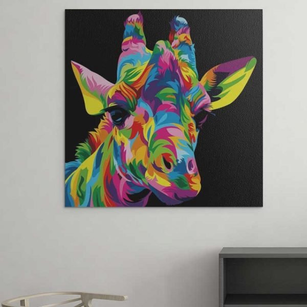 Leinwandbild Pop-Art-Giraffe