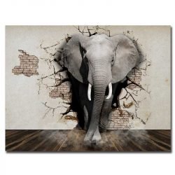 Leinwandbild 3D-Elefant