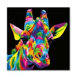 Leinwandbild Pop-Art-Giraffe