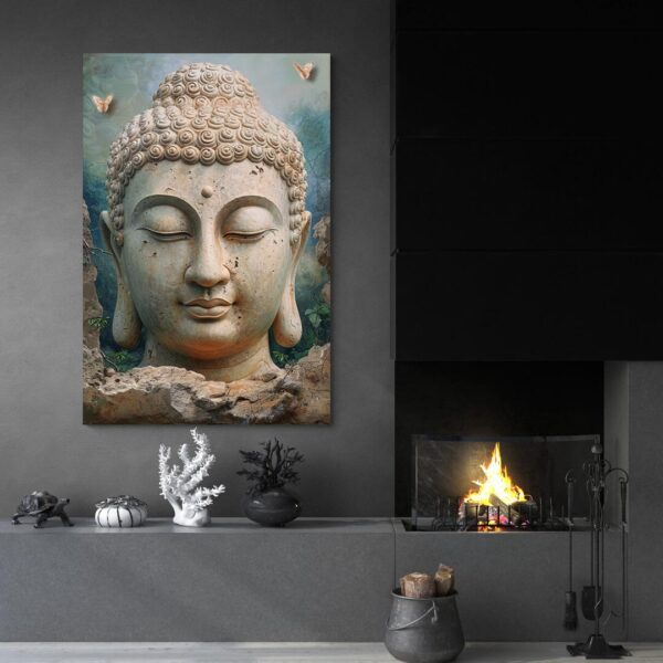 Leinwandbild Buddha Relief