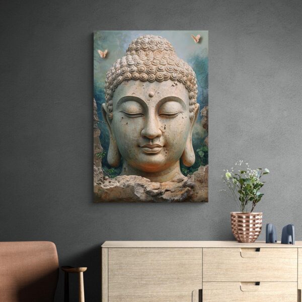 Leinwandbild Buddha Relief