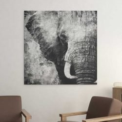 Leinwandbild Grauer Elefant