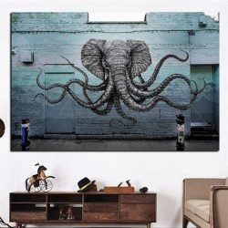 Leinwandbild Street-Art-Elefant