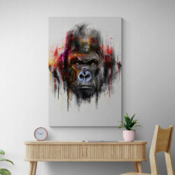 Leinwandbild Bunter Gorilla