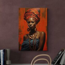 Leinwandbild Porträt Afrikanische Frau