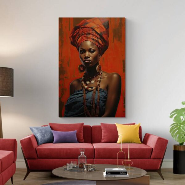 Leinwandbild Porträt Afrikanische Frau