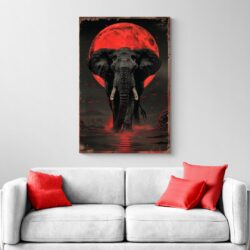 Leinwandbild Vintage Elefant