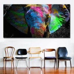 Leinwandbild Design-Elefant