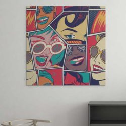 Leinwandbild Vintage Pop-Art