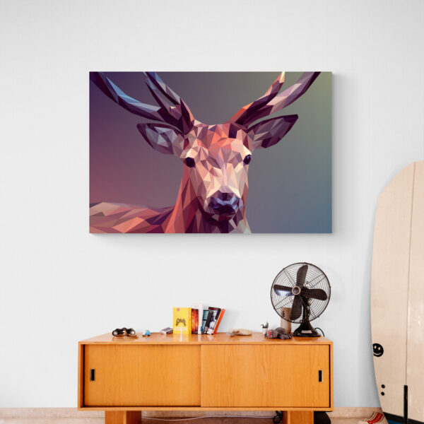 Leinwandbild Hirsch-Design